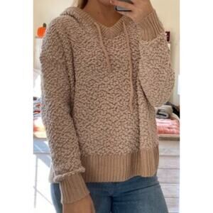 KNOX ROSE Size XXL Camel Popcorn Knit Hoodie